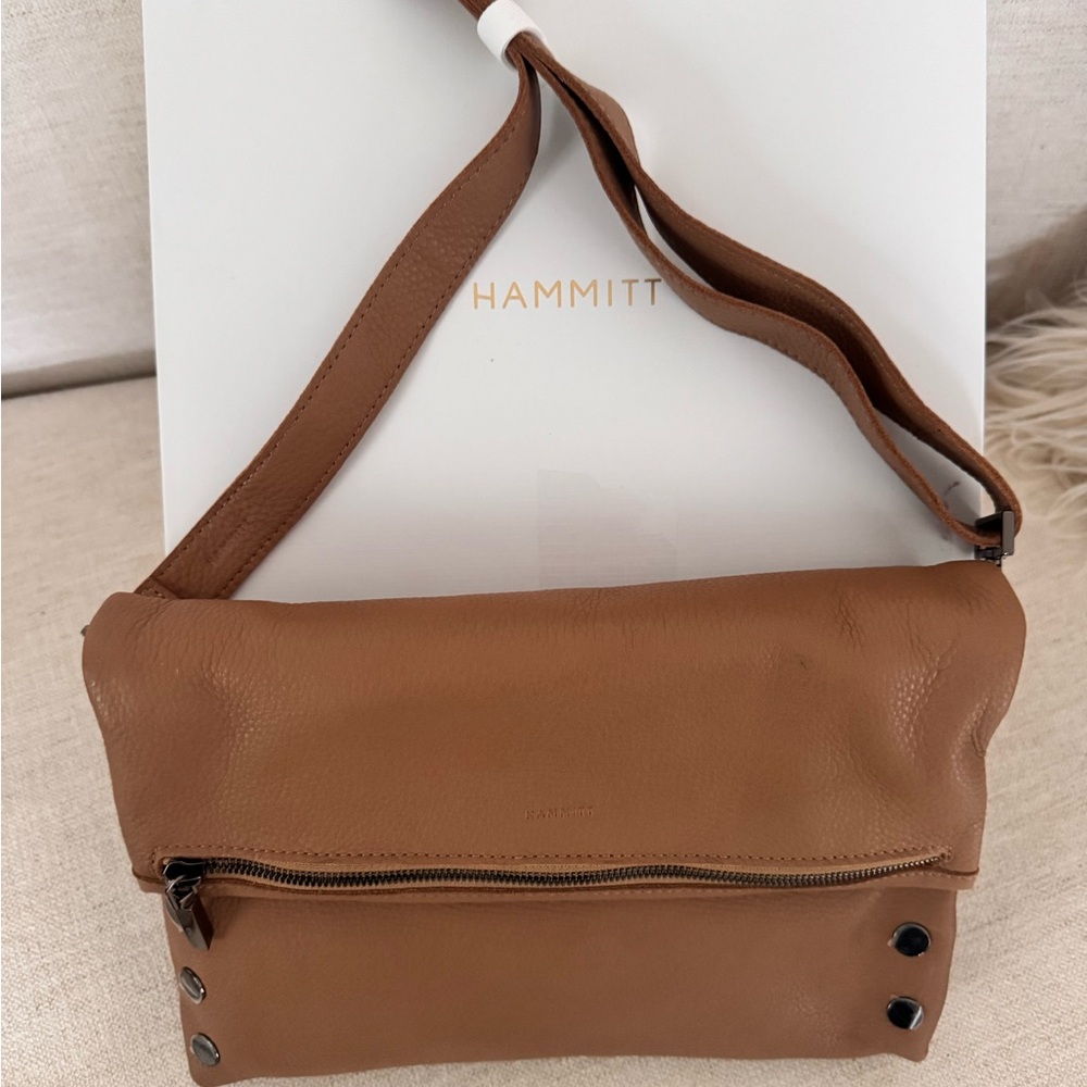 Hammitt Brown Leather Shoulder Bag, never used, with purse bag